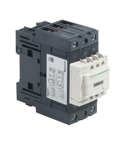 Stycznik mocy TeSys D 40A 3P 1NO 1NC cewka 24VDC zaciski EVK skrzynkowe, LC1D40ABD Schneider Electric