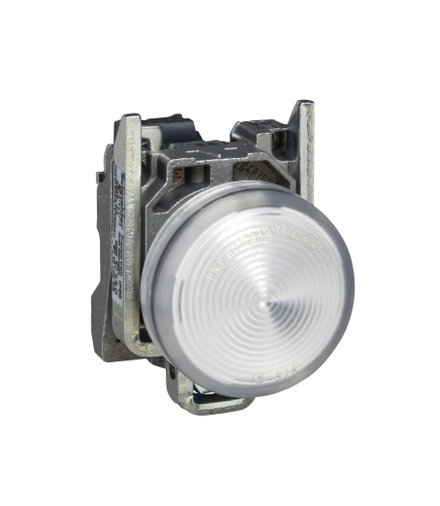 Harmony XB4 Lampka sygnalizacyjna z białą żarówką, 250V, XB4BV61 Schneider Electric