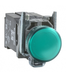 Harmony XB4 Wskaźnik świetlny zielony żarówka BA9s 110/120V metalowy typowa soczewka, XB4BV33 Schneider Electric