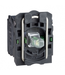 Harmony XB5 Korpus przycisku z elementem świetlnym czerwony LED 24V 2NO bezpośrednie, ZB5AW0B43 Schneider Electric