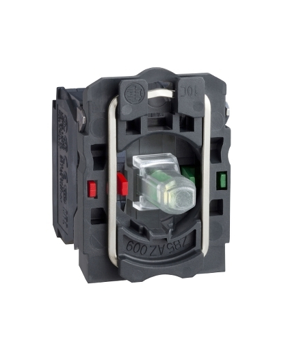 Harmony XB5 Korpus przycisku z elementem świetlnym niebieski LED 24V 1NO+1NC plastikowy, ZB5AW0B65 Schneider Electric