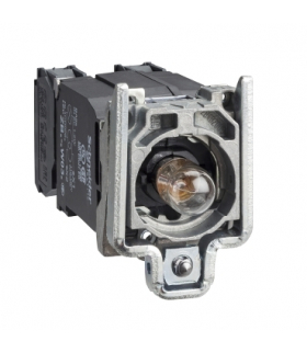 Harmony XB4 Korpus przycisku z elementem świetlnym żarówka BA9s 220/440V 1NO + 1NC, ZB4BW045 Schneider Electric