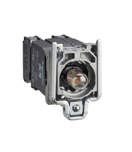Harmony XB4 Korpus przycisku z elementem świetlnym żarówka BA9s 220/440V 1NO + 1NC, ZB4BW045 Schneider Electric