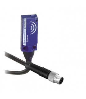 OsiSense XS Czujnik indukcyjny z wyjściem NPN płaski 1NO, 12/24V DC, konektor M8, XS7F1A1NAL01M8 Schneider Electric