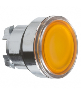 Harmony XB4 Główka przycisku płaskiego z samopowrotem, LED, pomarańczowa metalowa, ZB4BW353 Schneider Electric