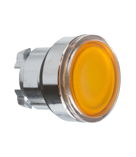 Harmony XB4 Główka przycisku płaskiego z samopowrotem, LED, pomarańczowa metalowa, ZB4BW353 Schneider Electric