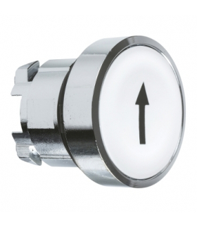 Harmony XB4 Główka przycisku płaskiego metalowego, biała z oznaczeniem, ZB4BA334 Schneider Electric