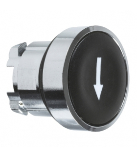 Harmony XB4 Główka przycisku płaskiego metalowego, czarna z oznaczeniem, ZB4BA335 Schneider Electric