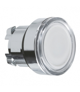 Harmony XB4 Główka przycisku wystającego z samoczynnym powrotem LED biała metalowa, ZB4BW313 Schneider Electric