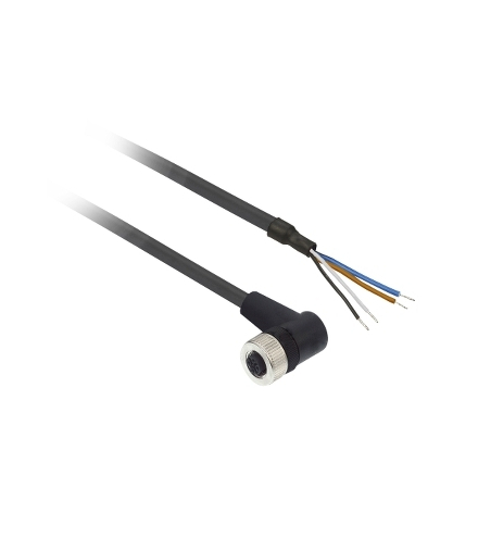 Konektor kątowy żeńskie, M12, 4 piny kabel 20m, XZCP1241L20 Schneider Electric
