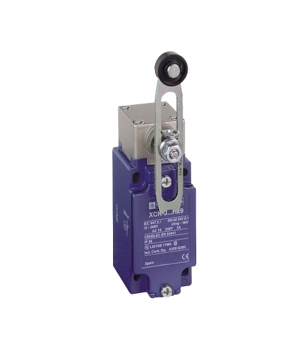 OsiSense XC Łącznik krańcowy dźwignia o zmiennej długości z rolką 1NC+1NO konektor M20, XCKJ50541H29 Schneider Electric