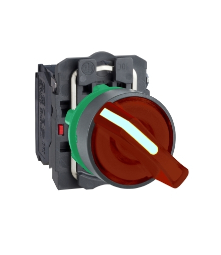 Harmony XB5 Przełącznik 2 pozycyjny czerwony LED 230/240V, XB5AK124M5 Schneider Electric