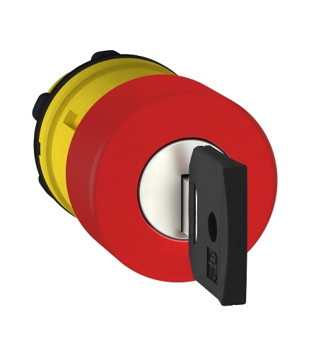 Harmony XB5 Głowka przycisku awaryjnego z kluczem NR455 Ø30 czerwona plastikowa, ZB5AS934 Schneider Electric