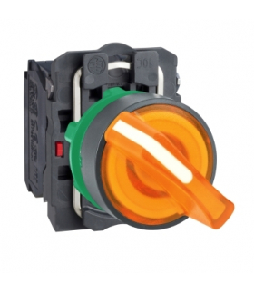 Harmony XB5 Przełącznik 2 pozycyjny pomarańczowy LED 230/240V, XB5AK125M5 Schneider Electric
