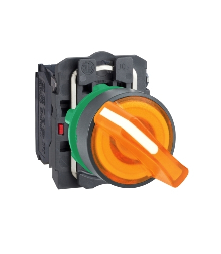 Harmony XB5 Przełącznik 2 pozycyjny pomarańczowy LED 230/240V, XB5AK125M5 Schneider Electric