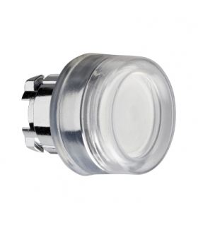Harmony XB4 Główka przycisku płaskiego z samoczynnym powrotem LED okapturzona biała metalowa, ZB4BW513 Schneider Electric