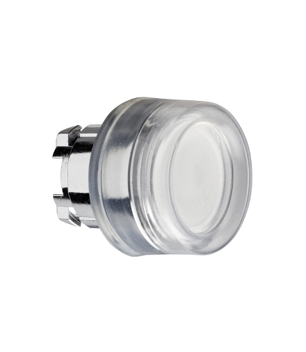 Harmony XB4 Główka przycisku płaskiego z samoczynnym powrotem LED okapturzona biała metalowa, ZB4BW513 Schneider Electric