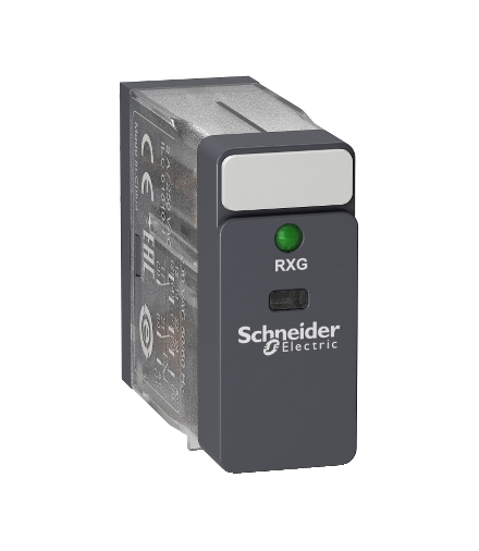 Zelio Relay Przekaźnik interfejsowy ze standardową obudową LED 2C/O 5A, 24V AC, RXG23B7 Schneider Electric