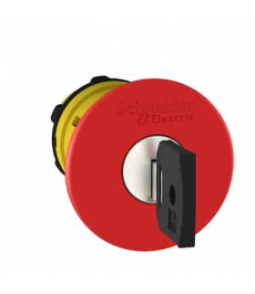 Harmony XB5 Głowka przycisku awaryjnego z kluczem NR455 Ø40 czerwona plastikowa, ZB5AS944 Schneider Electric