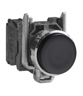 BLACK PROJECTING PUSHBUTTON 1NO SCREW CL, XB4BLCUST01 Schneider Electric