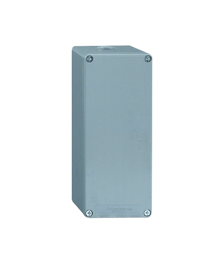 Pusta stacja kontrolna, stop cynkowy, niebieski, undrilled, with ISO cable entries, 80 x 175 x 77 mm, XAPM34H29 Schneider Electr