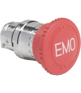 Harmony XB4 Główka przycisku do awaryjnego zatrzymania, Obrót, Czerwona, 40 mm, "EMO", Metal, ZB4BS84430 Schneider Electric