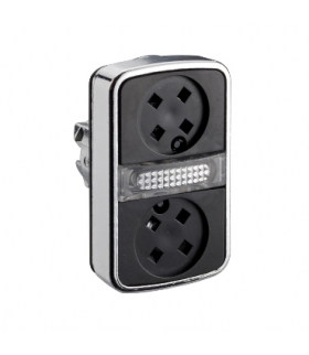 Harmony XB4 Napęd przycisku dwuklawiszowego płaski/płaski bez wkladki LED metalowy, ZB4BW7A9 Schneider Electric