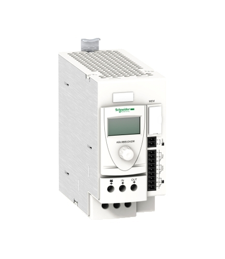 Phaseo, moduł sterujący baterii, 24...28.8 V DC, 24 V, 20 A, do regulowanych zasilaczy impulsowych (SMPS), ABL8BBU24200 Schneide