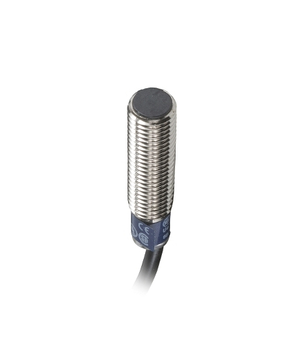OsiSense XS Czujnik indukcyjny M8 z wyjściem NPN 1NO, 12/24V DC, kabel 2m, XS108B3NAL2 Schneider Electric