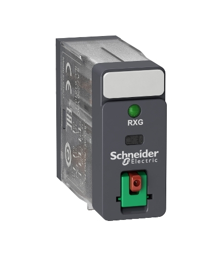 Zelio Relay Przekaźnik interfejsowy z przyciskiem test oraz LED 220VAC, 5A, 2 styki C/O, RXG22M7 Schneider Electric