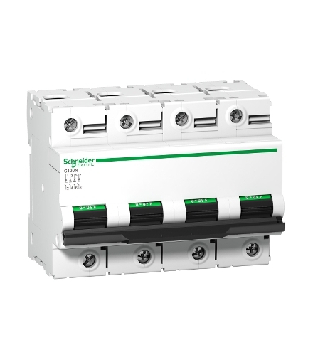 Wyłącznik nadprądowy Acti9 C120N-C125-4 C 125A 4-biegunowy, A9N18376 Schneider Electric