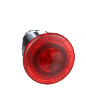 Harmony XB4 Główka podświetlanego przycisku awaryjnego stopu, LED, Podciągnięcie, Czerwona, 40 mm, ZB4BW643 Schneider Electric