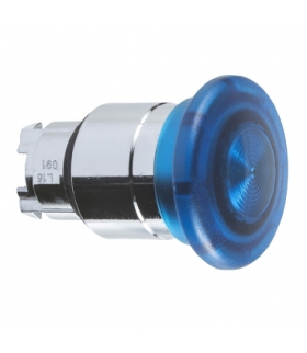 Harmony XB4 Główka przycisku grzybkowego push pull LED Ø40 niebieska metalowa, ZB4BW663 Schneider Electric