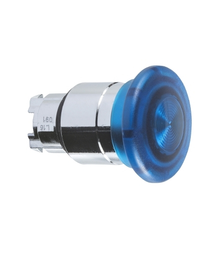 Harmony XB4 Główka przycisku grzybkowego push pull LED Ø40 niebieska metalowa, ZB4BW663 Schneider Electric