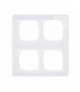 DECO Ramka modułowa 4 krotna (2 poziom, 2 pion) - efekt szkła (ramka biała, spód biała) Karlik 0-0-DRSM-2x2