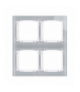 DECO Ramka modułowa 4 krotna (2 poziom, 2 pion) - efekt szkła (ramka szara, spód biała) Karlik 15-0-DRSM-2x2