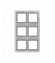 DECO Ramka modułowa 6 krotna (2 poziom, 3 pion) - efekt szkła (ramka szara, spód grafitowy) Karlik 15-11-DRSM-2x3