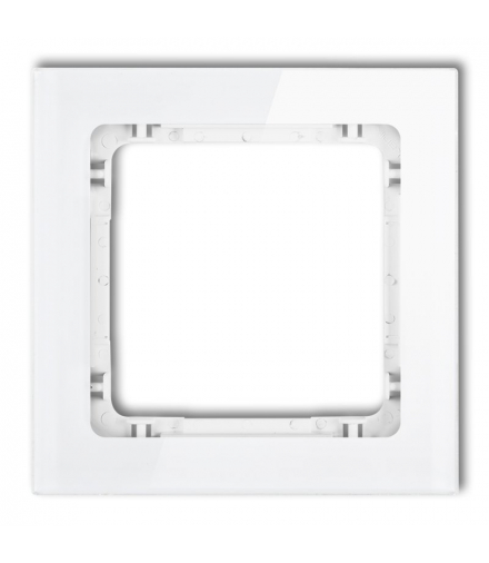 DECO Ramka modułowa niestandardowa (1 moduł) - efekt szkła (ramka biała, spód biały) Karlik 0-0-DRSMN-1