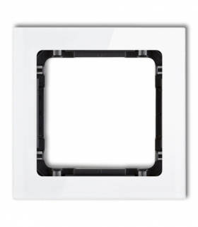 DECO Ramka modułowa niestandardowa (1 moduł) - efekt szkła (ramka biała, spód czarny) Karlik 0-12-DRSMN-1