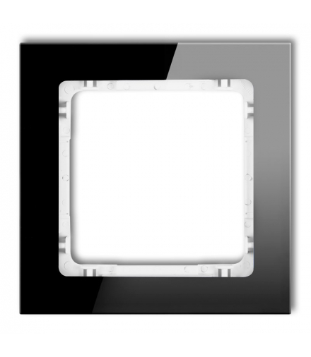 DECO Ramka modułowa niestandardowa (1 moduł) - efekt szkła (ramka czarna, spód biały) Karlik 12-0-DRSMN-1