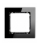 DECO Ramka modułowa niestandardowa (1 moduł) - efekt szkła (ramka czarna, spód czarny) Karlik 12-12-DRSMN-1