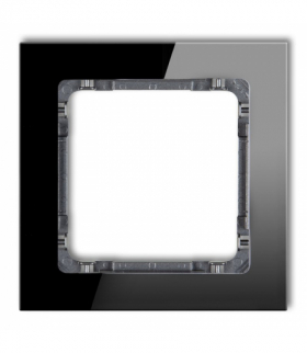 DECO Ramka modułowa niestandardowa (1 moduł) - efekt szkła (ramka czarna, spód grafitowy) Karlik 12-11-DRSMN-1