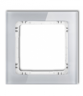 DECO Ramka modułowa niestandardowa (1 moduł) - efekt szkła (ramka szara, spód biały) Karlik 15-0-DRSMN-1