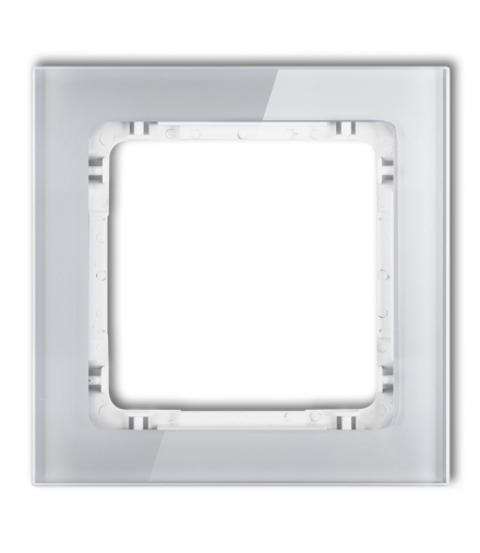 DECO Ramka modułowa niestandardowa (1 moduł) - efekt szkła (ramka szara, spód biały) Karlik 15-0-DRSMN-1