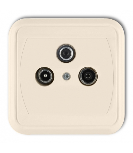 LIZA Gniazdo abonenckie RTV-SAT przelotowe 10dB Karlik 1GAS-1LP