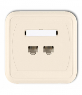 LIZA Gniazdo komputerowe podwójne 2xRJ45, kat. 6, 8-stykowe Karlik 1GLK-4