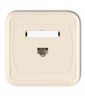 LIZA Gniazdo komputerowe pojedyncze 1xRJ45, kat. 5e, ekranowane, 8-stykowe Karlik 1GLK-1e