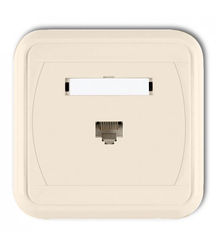 LIZA Gniazdo komputerowe pojedyncze 1xRJ45, kat. 5e, ekranowane, 8-stykowe Karlik 1GLK-1e