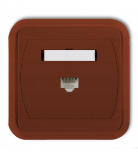 LIZA Gniazdo komputerowe pojedyncze 1xRJ45, kat. 5e, ekranowane, 8-stykowe Karlik 4GLK-1e