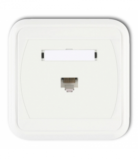 LIZA Gniazdo komputerowe pojedyncze 1xRJ45, kat. 5e, ekranowane, 8-stykowe Karlik GLK-1e